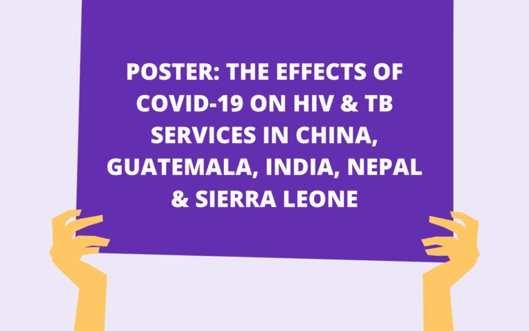 POSTER: The effects of Covid-19 on HIV & TB services in China ...