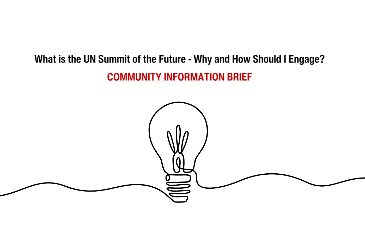 What is the UN Summit of the Future Community Information Brief