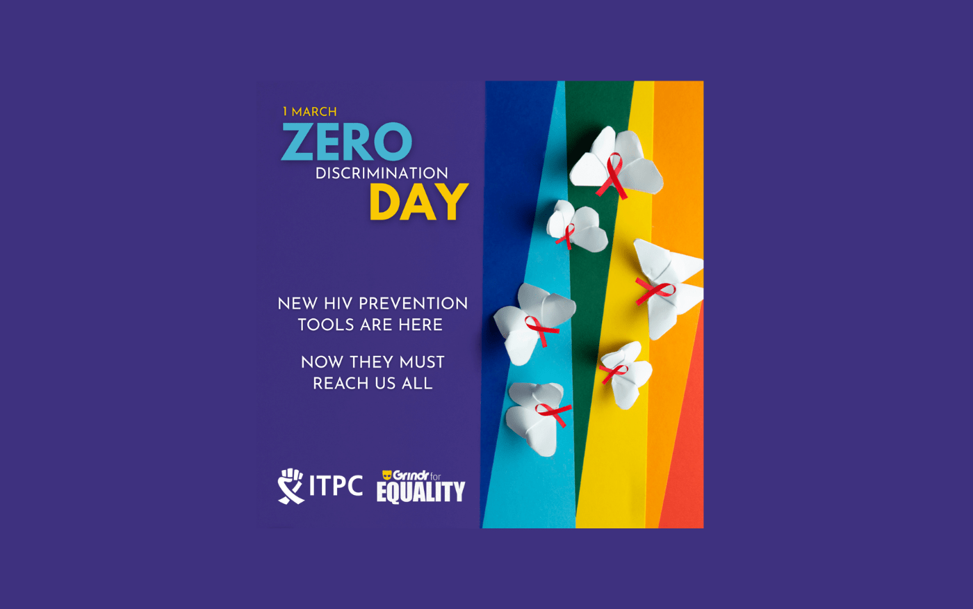Grindr4Equality & ITPC team up for Zero Discrimination Day (1 March)